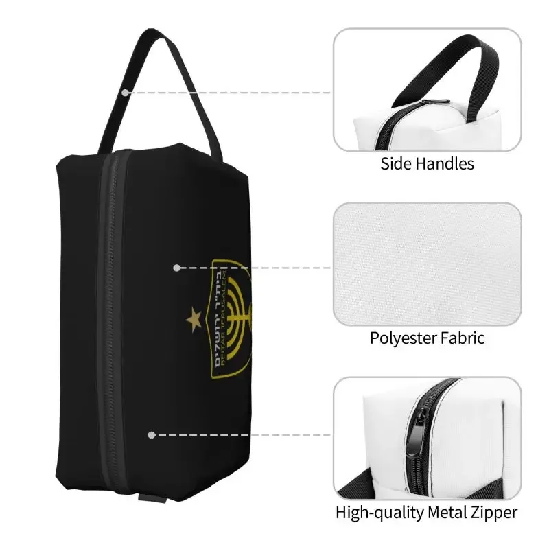 Trousse de toilette de voyage personnalisée Be-itar Jérusalem imprimée, grands sacs de maquillage pour hommes et femmes, sac de rangement Portable lavable pour voyager
