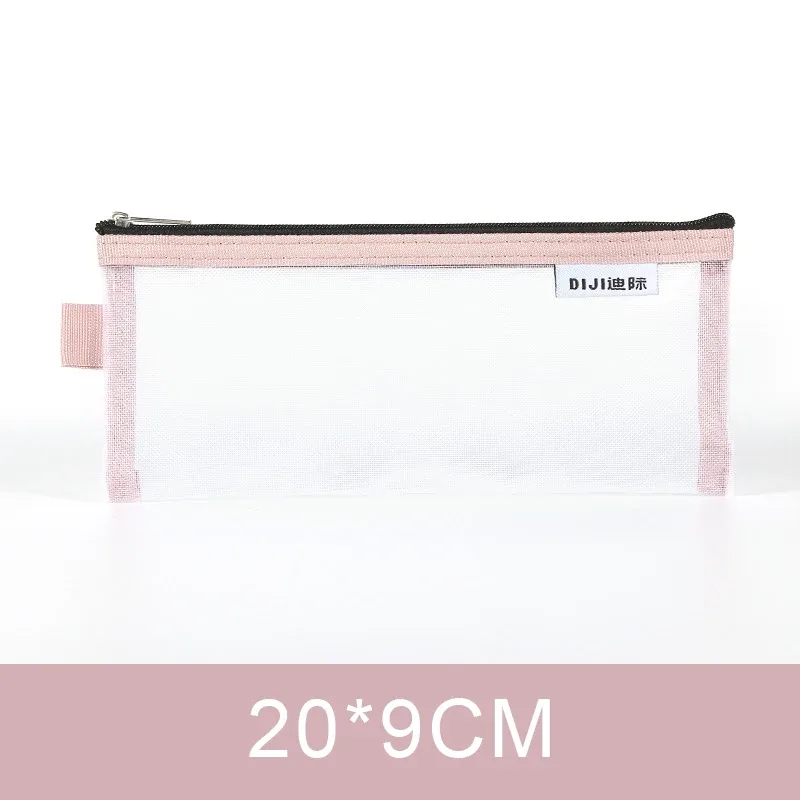 trousse de maquillage, sac à main d'école, étuis à crayons pour bureau, grande et petite trousse de toilette transparente en nylon pour étudiants