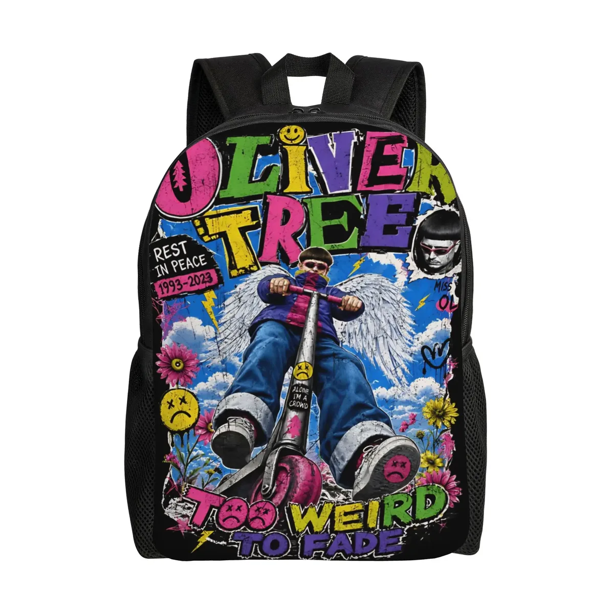 oliver tree american singer rapper sac à dos pour hommes et femmes, sac à dos cool pour étudiants, randonnée, voyage, sac à bandoulière pour ordinateur portable, sport