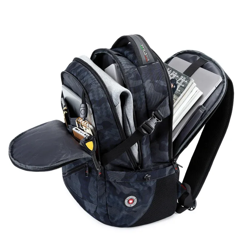 nouveau sac à dos étanche pour homme, compatible avec ordinateur portable 17 pouces, sacs de chargement usb, sac à dos de voyage pour femme, sac d'école vintage pour avion, mochila