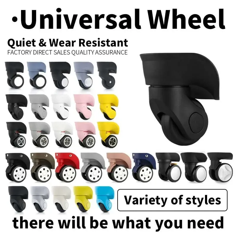 roue à bagages roues de remplacement accessoires de valise roulettes universelles valise à bagages roulante ac