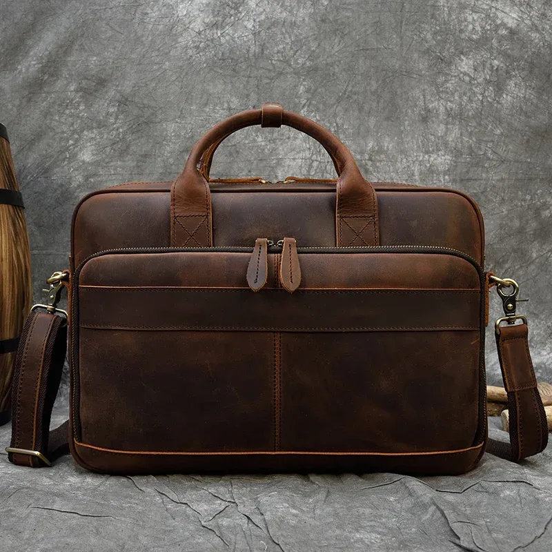 étui à bombes en cuir group pour homme, sac d'ordinateur, 14 15.6 pouces, pc, médecin, avocat, business