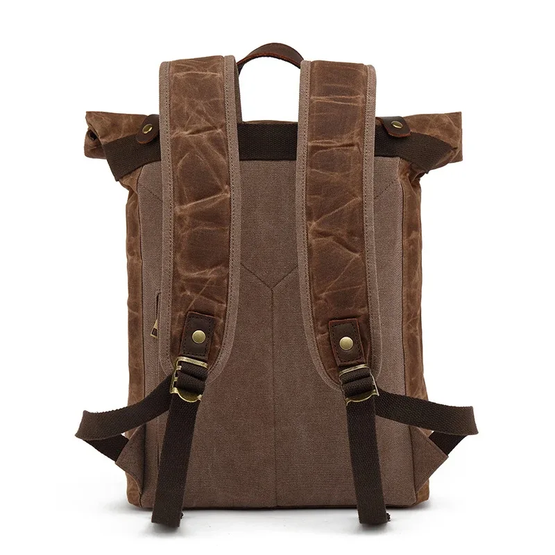 sacs à dos vintage de luxe en toile pour hommes, sacs à dos en toile cirée, sacs de voyage, grands sacs à dos imperméables, sacs à dos rétro