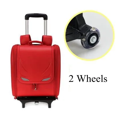 sac à dos d'école japonais sr à roulettes en pu pour enfant, chariot, orth4wd