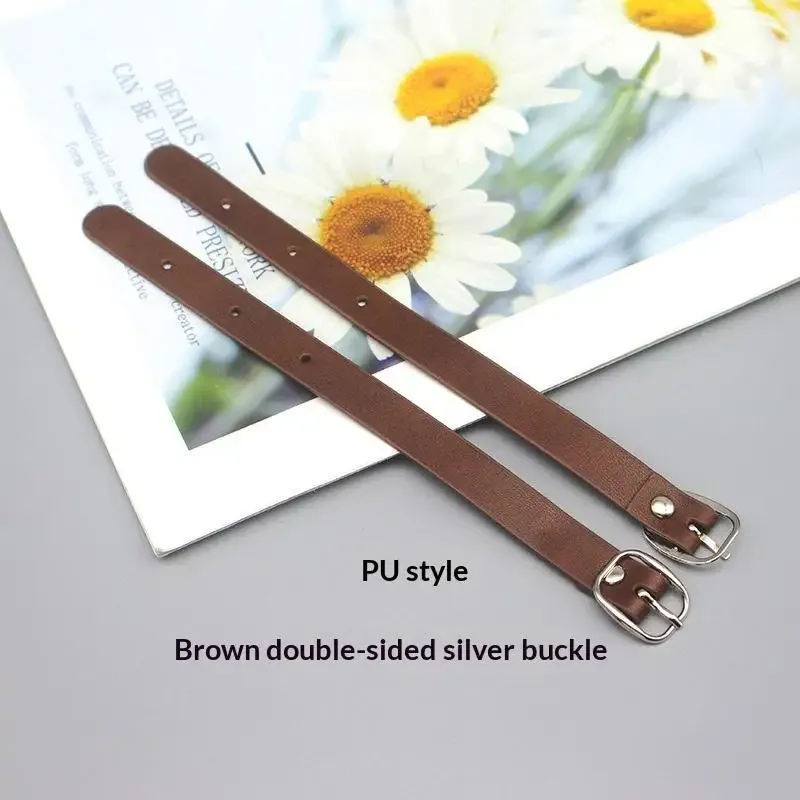 étiquette de bagage double face en pu avec boucle en alliage et rivet en cuivre antirouille pour étudiants – idéale pour la rentrée scolaire
