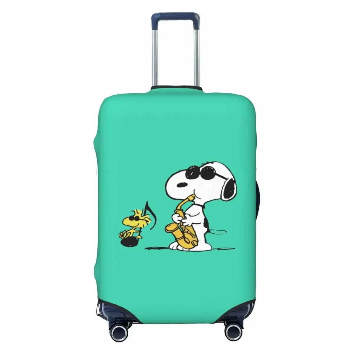 Housse de valise durable et lavable, motif chiens mignons, haute élasticité, convient aux bagages de 18 à 32 pouces, anti-poussière pour les voyages en avion et en voiture