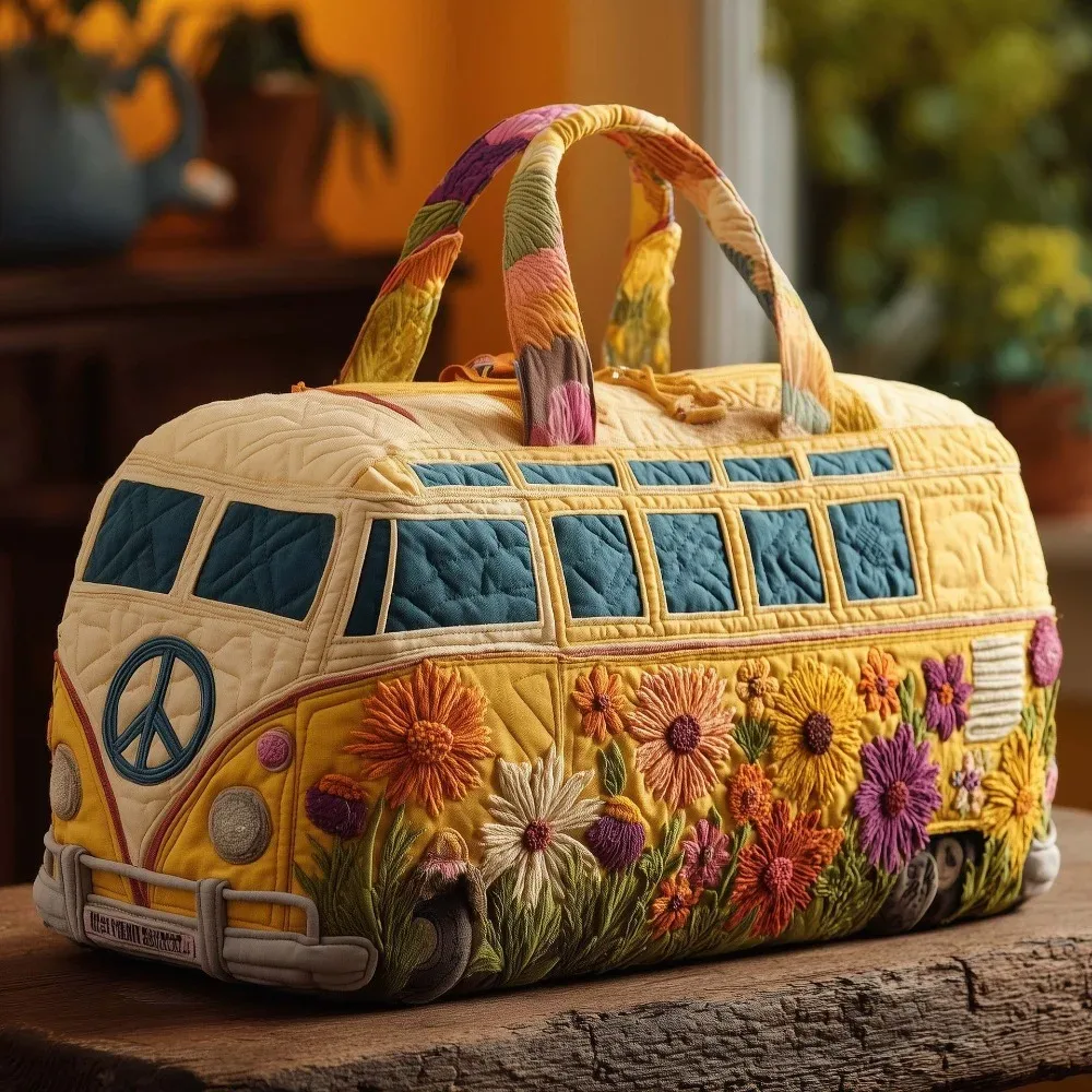 sac de voyage matelassé 3d, sac fourre-tout artisanal, sac de voyage grande capacité, sac à main pour courtes distances