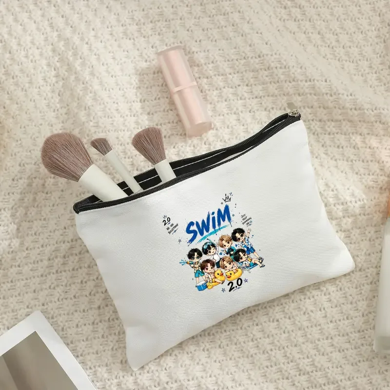 sac à cosmétiques kpop fan gift arirang world tour 2026, sacs de maquillage à fermeture éclair, sacs de voyage légers pour femmes et hommes, sacs de rangement légers swim 2.0