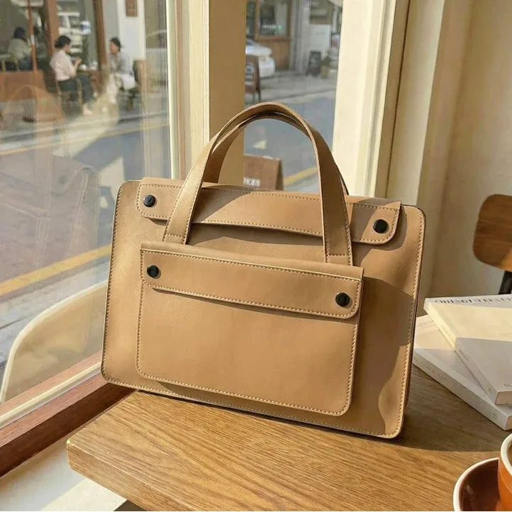sac à main de luxe personnalisé pour le bureau, sac de transport pour femme en cuir pu, grande capacité, sac pour ordinateur portable de 14 pouces