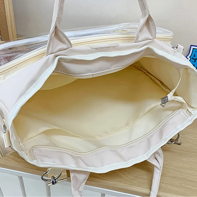 sac à dos carré à la mode pour femmes, sac à bandoulière transparent multifonctionnel, grande capacité, fourre-tout de sortie quotidienne, sacs à main mochilas