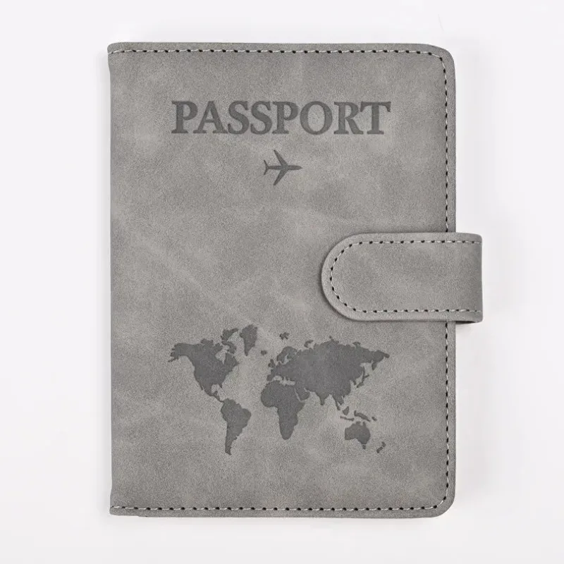 porte-passeport en cuir pu pour hommes et femmes, étui pour cartes de crédit, portefeuille de couverture, accessoires de voyage, sac à main