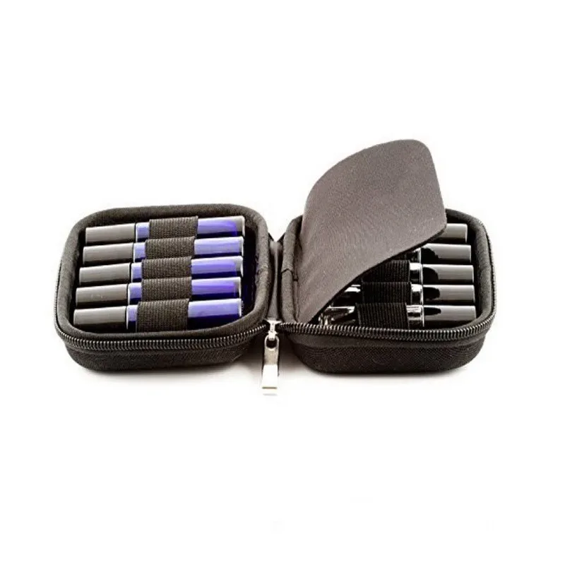 sac de rangement portable en eva, 1 pièce, organisateur à fermeture éclair pour flacons à bille d'huiles essentielles