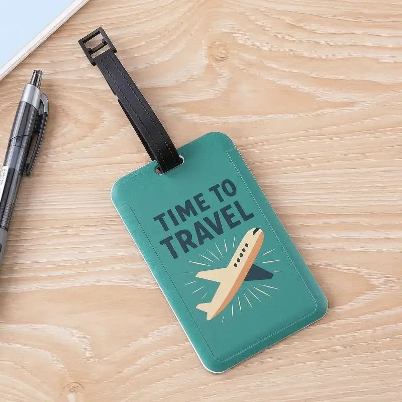 accessoires de voyage : étiquettes de bagage créatives en silicone, motif animal de dessin animé, porte-adresse d'identification pour valise, étiquette portable