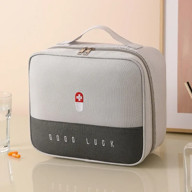 kit de médicaments médicaux, sac de rangement de santé multifonctionnel en couches, pochette de rangement pour femmes, pochette de maquillage de voyage, sac à cosmétiques