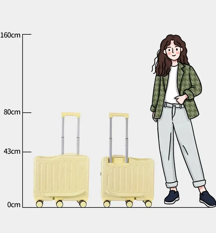 valise à roulettes 20 pouces avec serrure à code, bagage portable pour enfants, voyage et vacances