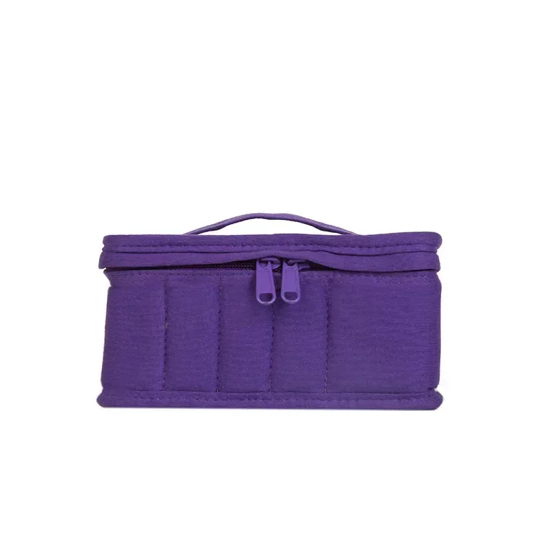 sac de voyage portable et pratique pour huiles essentielles, 17 compartiments, en tricot, anti-humidité, pochette cosmétique type enveloppe rouge