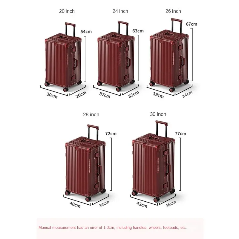 valise multifonctionnelle grande capacité 30 pouces, cadre en aluminium robuste et épaissi, valise de voyage à roulettes, bagage extra large
