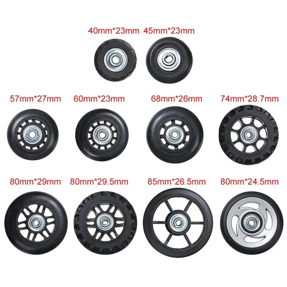 kit de réparation de roulettes de valise : roues de rechange pour bagages avec roue directionnelle