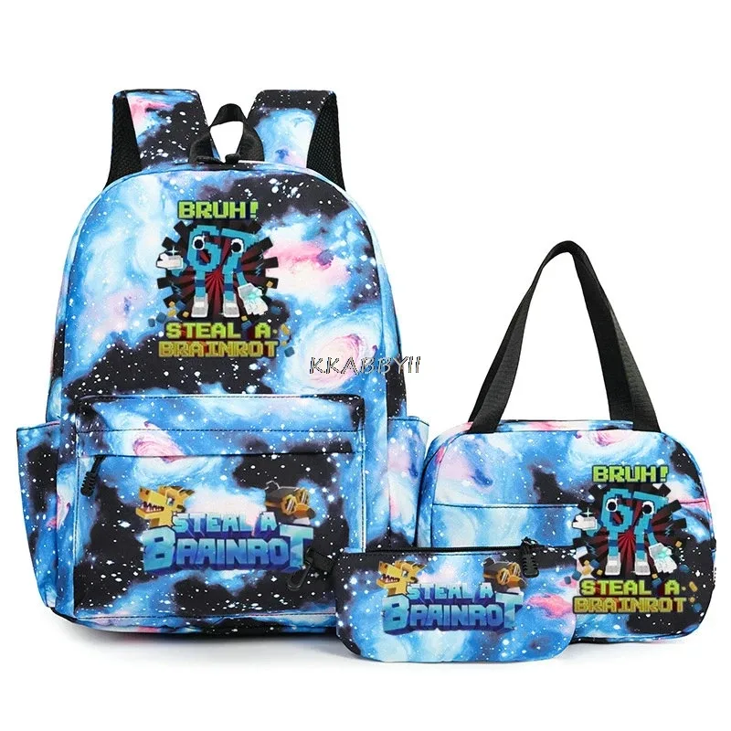 lot de 3 sacs à dos imprimés 67 six seven, style simple, légers, pour garçons et filles, sacs d'école amusants avec le numéro 67, sacs de voyage, mochilas
