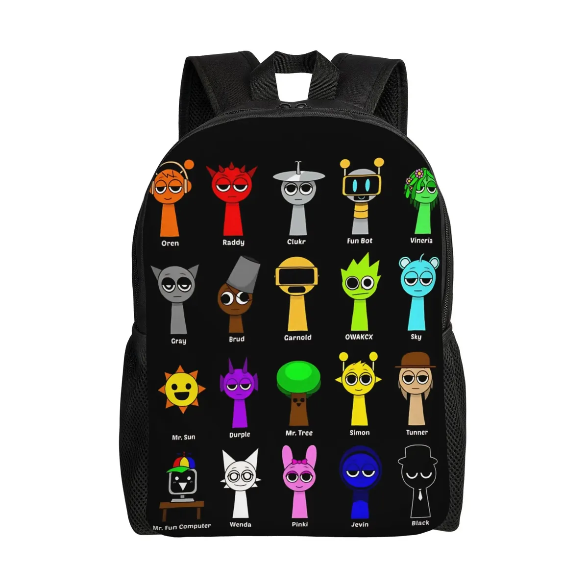 sac à dos de voyage all my sprunkis game, sacs d'école unisexes mignons, sac à dos souple de haute qualité