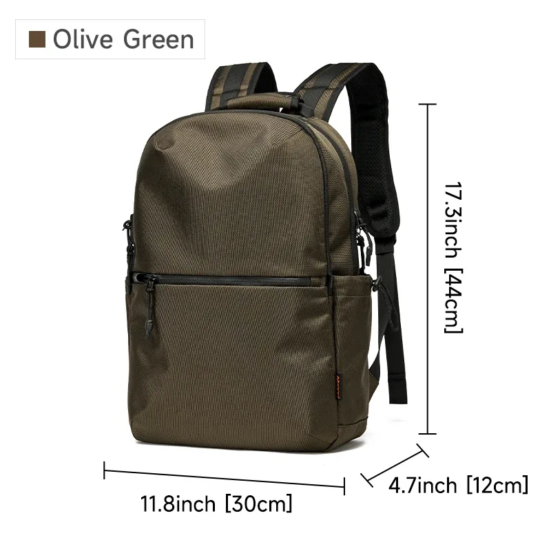 style simple étanche grande capacité hommes voyage sac à dos noir marron extérieur sac à dos 16 pouces ordinateur portable adolescents sac d'école