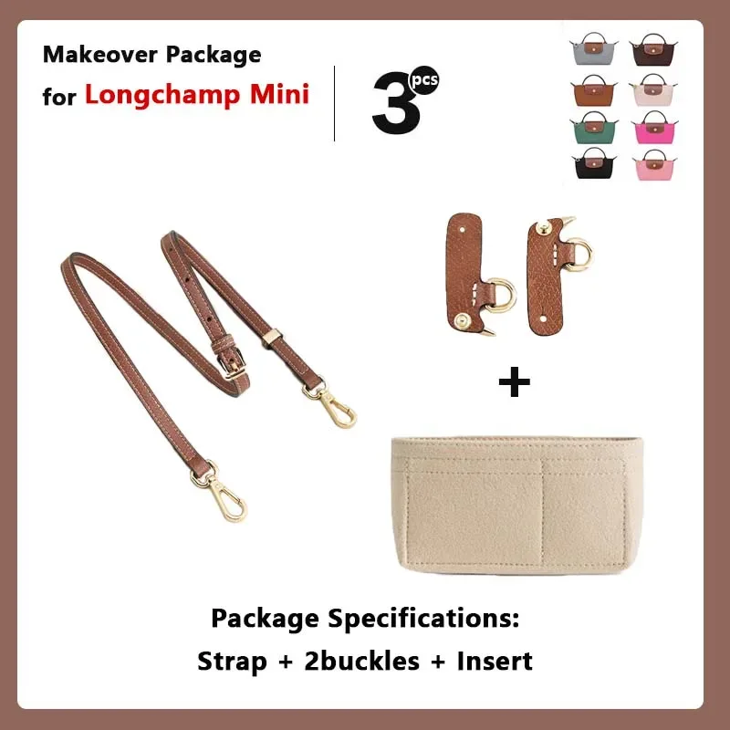 sangle de sac à bandoulière de remplacement en cuir pour mini sac longchamp, sangle d'épaule sans poinçonnage, accessoires de sac de modification