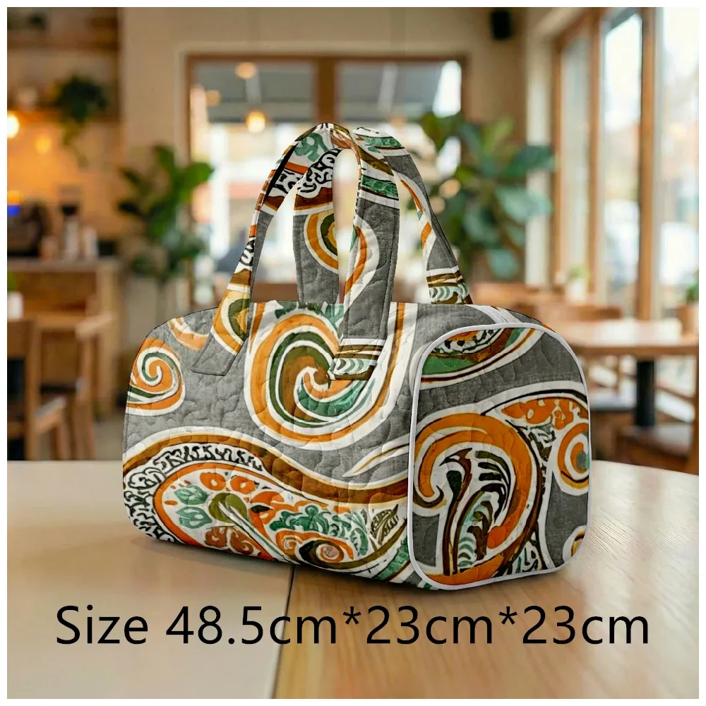 sac fourre-tout matelassé pour homme et femme, grand sac hobo chic bohème, sac à bandoulière unique à imprimé cachemire, sac de plage spacieux, sac de voyage fourre-tout