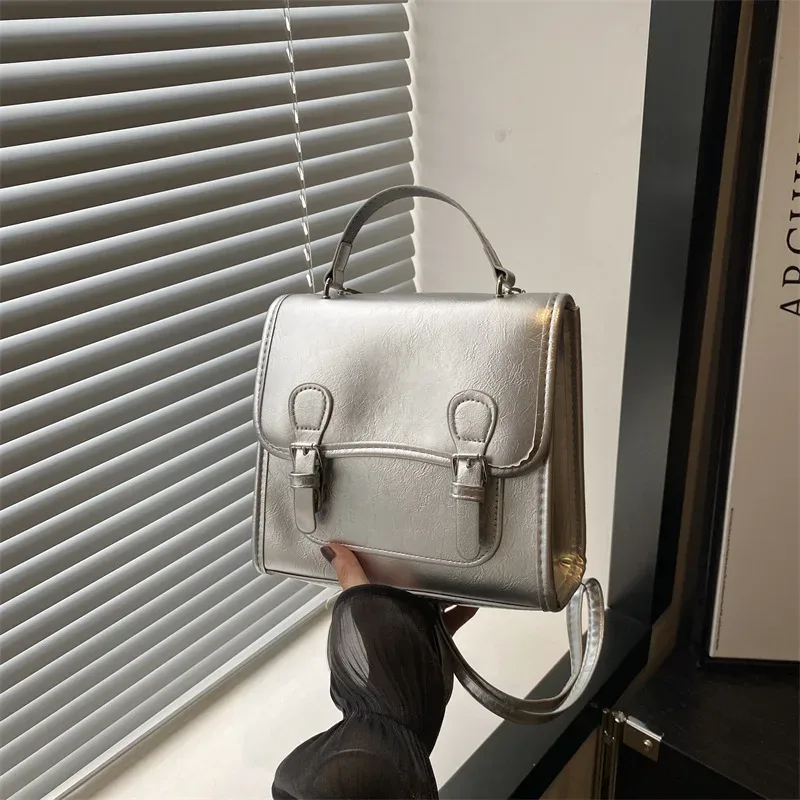 sac à dos en cuir pu souple pour femme, sac à main simple pour femme, sacs à main décontractés pour documents solides, sacs initiés pour dames, style collège, mode