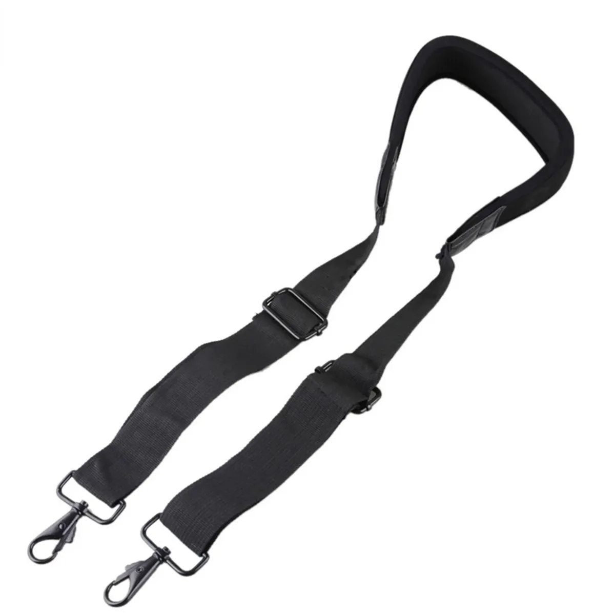 sangle de sac à bandoulière réglable noire avec doubles crochets pour sac stabilisateur d'appareil photo d'ord