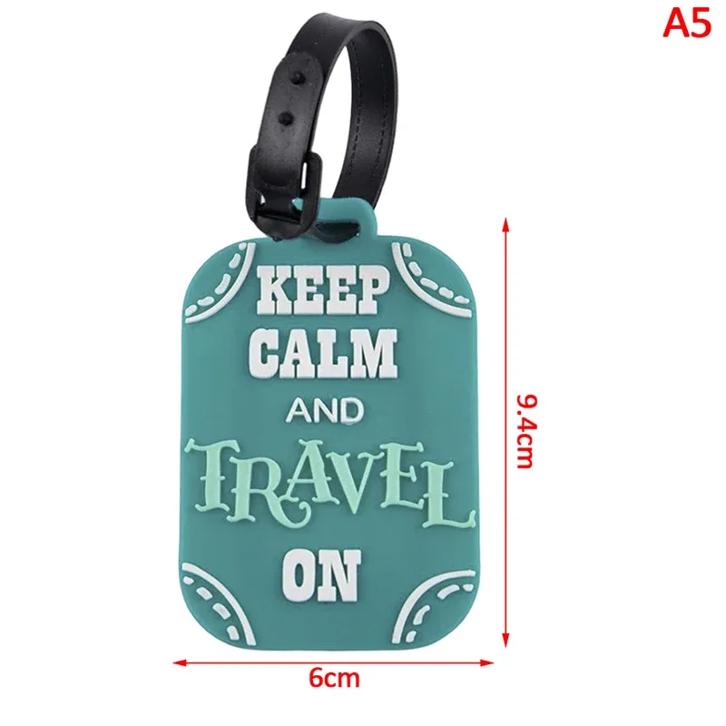 étiquettes de bagage en silicone de style dessin animé, étiquette de voyage portable, étiquette de valise, lettre créative, pas votre sac, accessoires de voyage mignons, mode