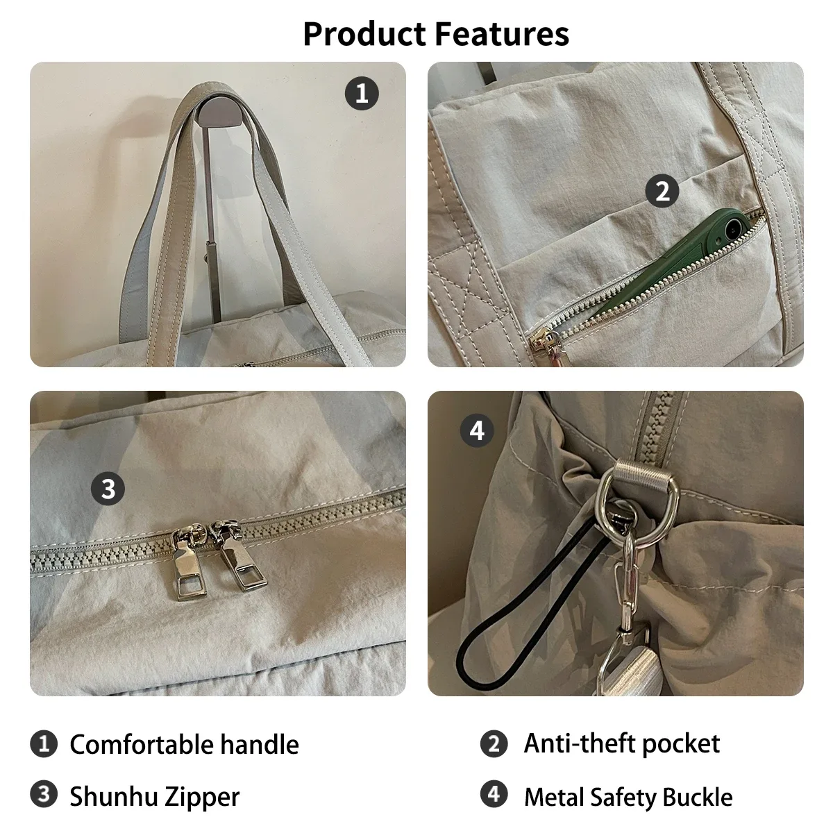 nouveau sac de voyage grande capacité épaule portable sac à bagages sac de rangement de voyage sac d'embarquement sport fitness sac pour les femmes