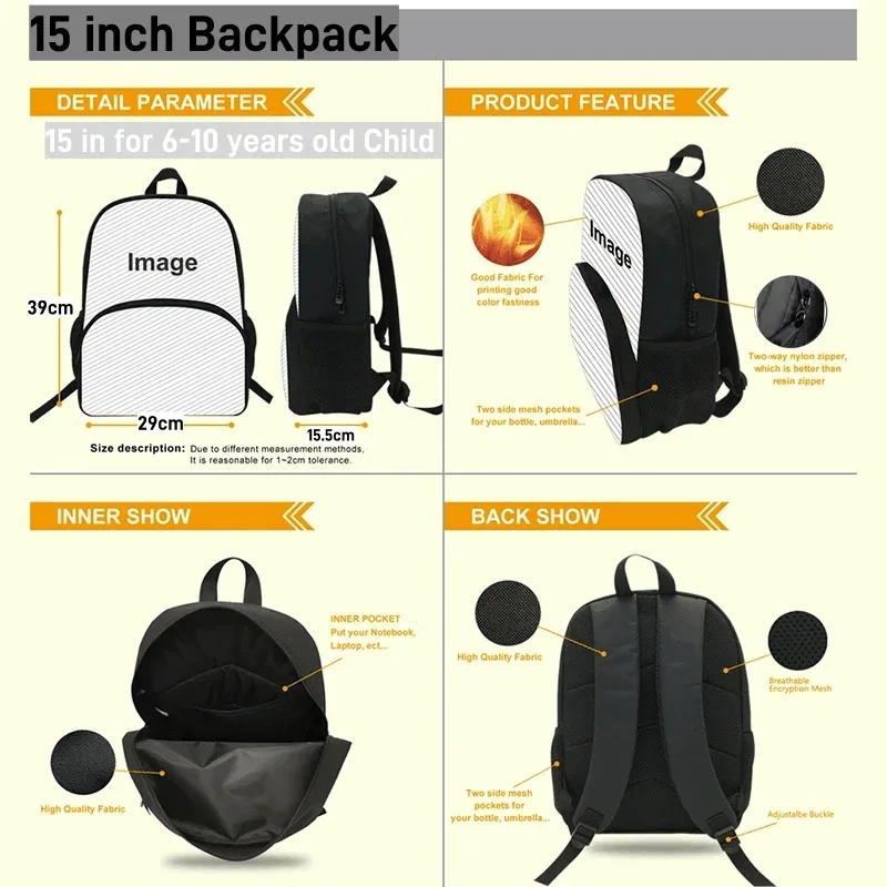 sac à dos scolaire pour enfants avec poche avant pour les 6-10 ans, sac d'école imprimé anime pokermom de grande capacité pour garçons et filles
