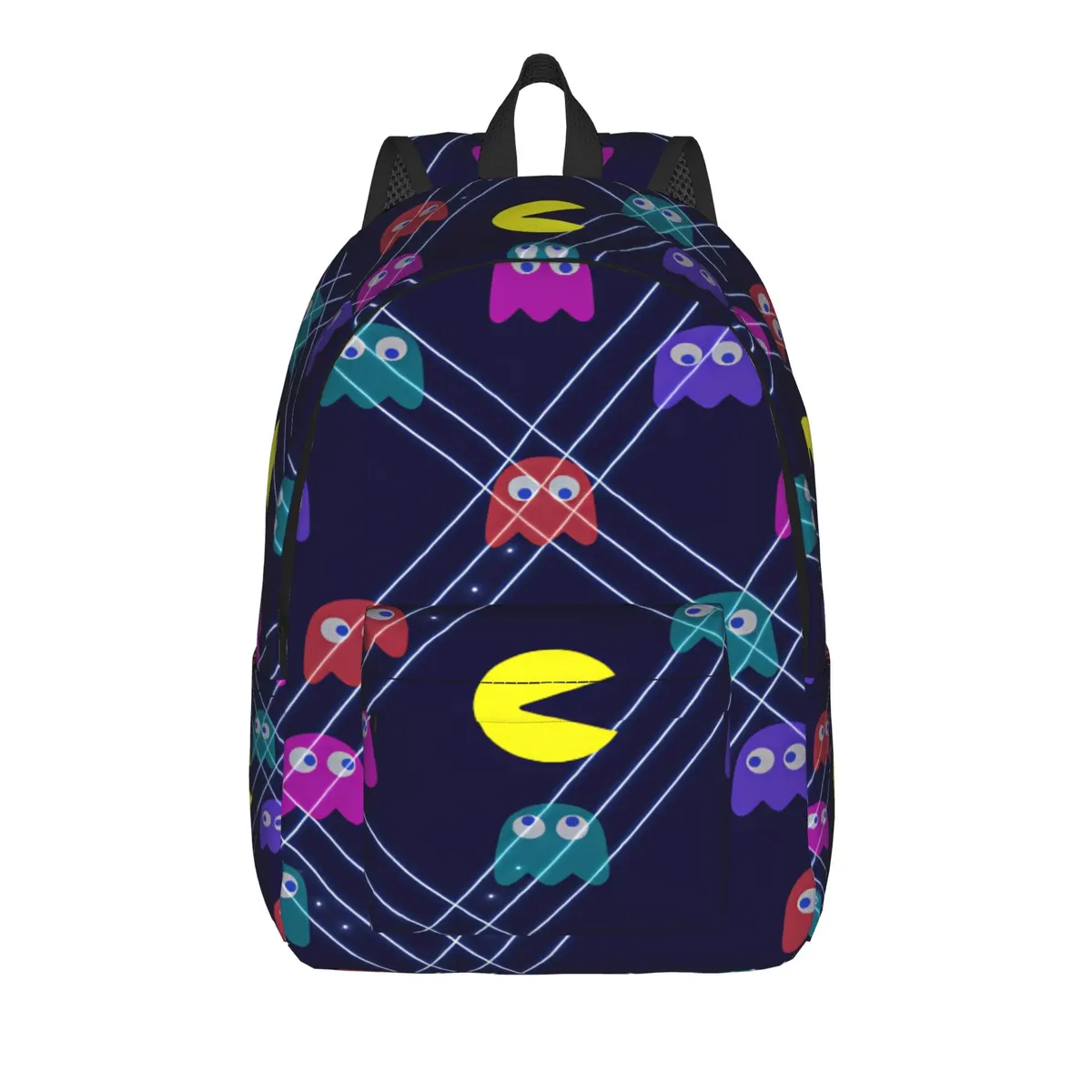 sac à dos pac-man, sacs à dos modernes pour hommes, sacs de voyage à motifs, sacs d'école secondaire, sac à dos de haute qualité