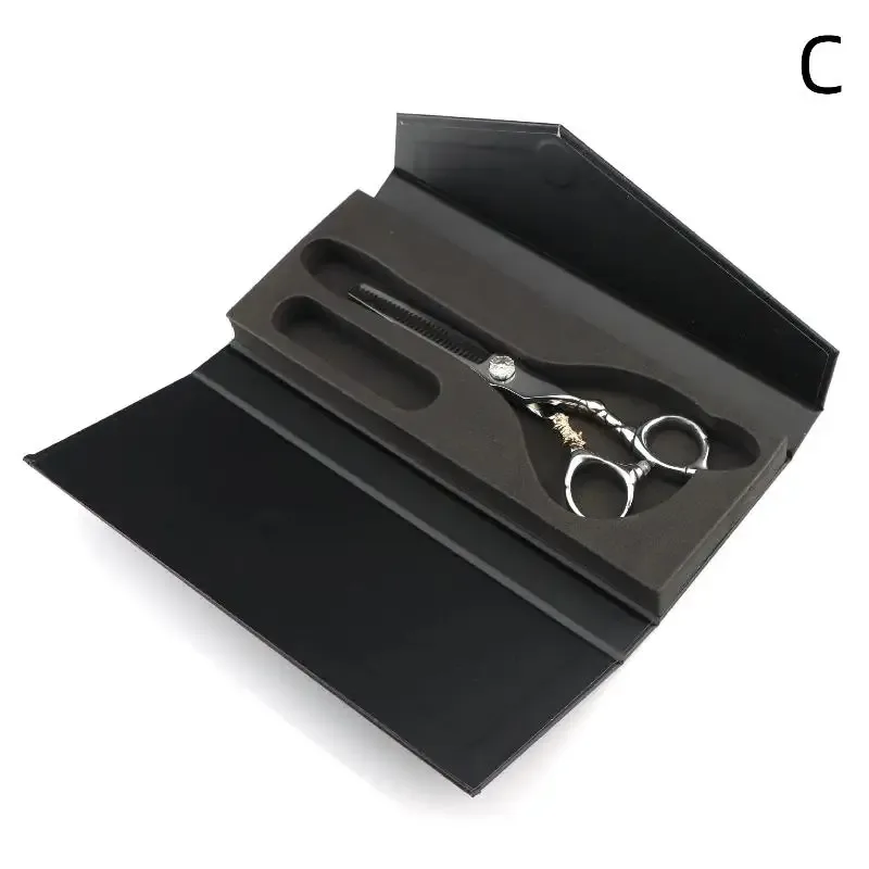 sac de rangement pour ciseaux de coiffure en cuir pu antichoc avec fermeture éclair, pochette portable pour salon de coiffure, accessoire unitaire.