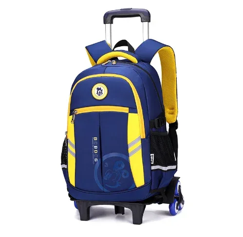 sacs de chariot d'école pour enfants sac à dos à roulettes pour garçons cartables à roulettes sacs de chariot de voyage pour garçons cartables 6 roues