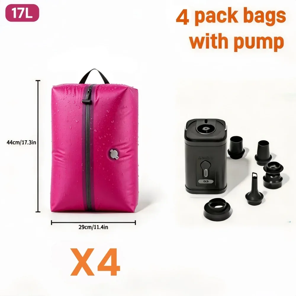 sacs de compression pour accessoires de voyage, sacs de rangement sous vide pour vêtements, sacs réutilisables pour valises, sacs d'emballage pour vêtements, économiseurs d'espace