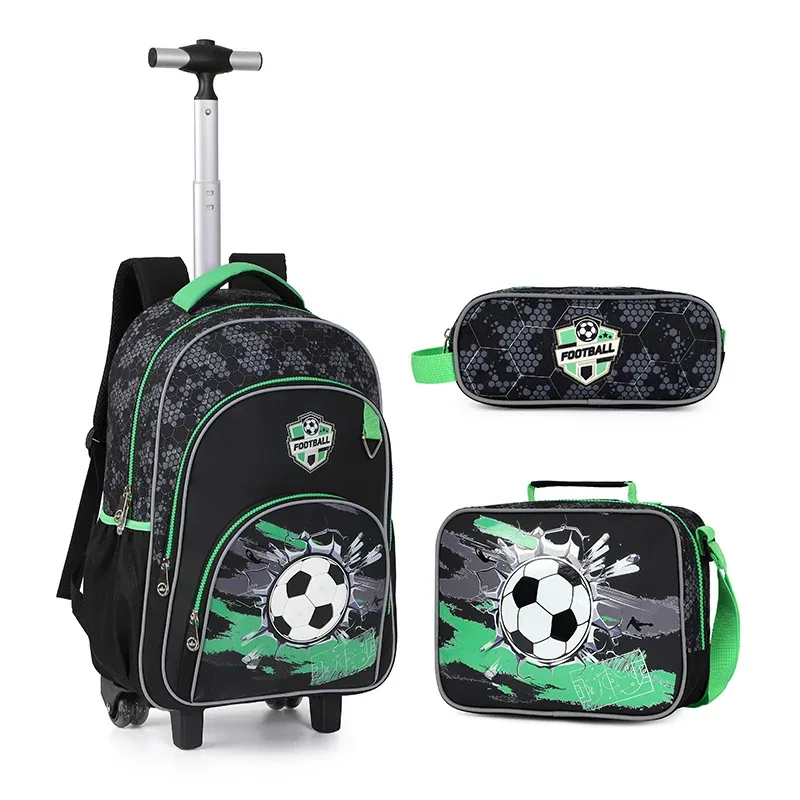 ensemble de sacs à dos à roulettes pour enfants, sac à dos à roulettes pour garçons, sac d'école à roulettes, bagages de voyage à roulettes pour enfants