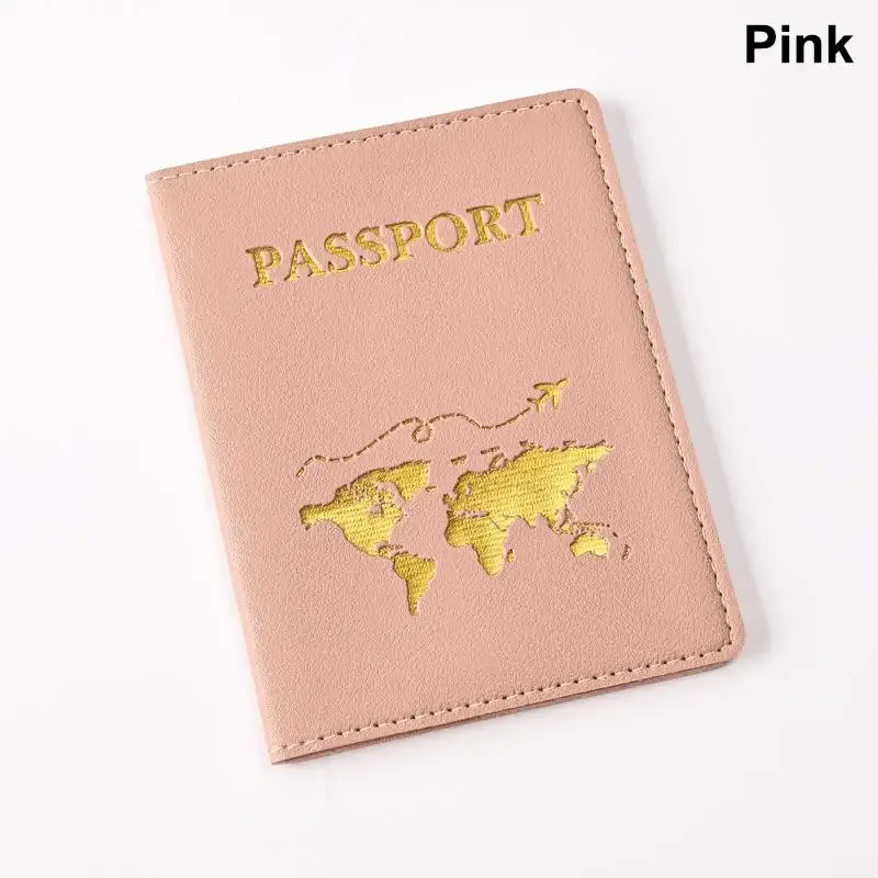 porte-passeport en cuir pu pour femmes, porte-billets, porte-cartes, sac de protection pour cartes, pochette multifonction pour cartes, pochette d'identité pour couples, 1 pièce