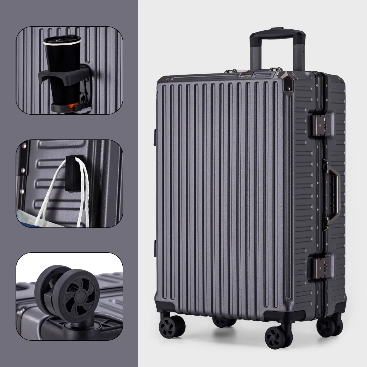 valise à roulettes multifonctionnelle solide et durable, nouvelle valise de grande capacité, boîte de mot de passe pour étudiant à roue universelle