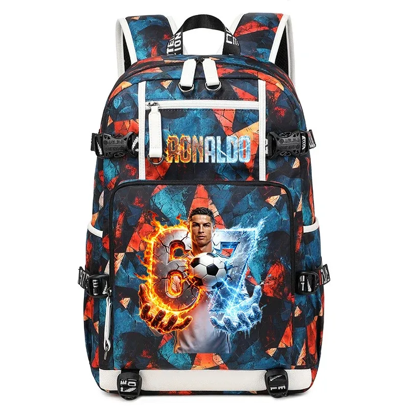 cr7 ronaldo 67 sac à dos imprimé de grande capacité pour étudiants, adolescents, enfants, sac à dos de voyage pour l'école