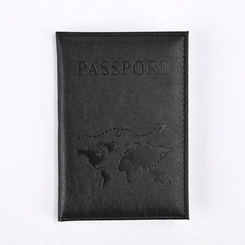 1 pièces sac de couverture de passeport pour femmes hommes pu leathaer mode voyage porte-passeport étui id nom cartes de visite pochette de protection