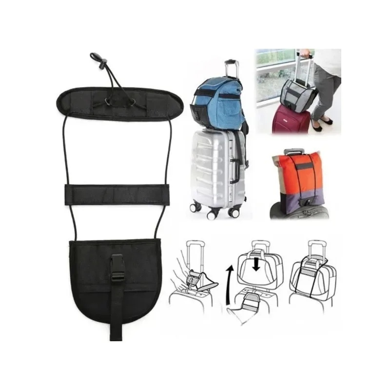 sangle de bagage élastique 1 pièce, sangle de bagage réglable, sangle de bagage, adaptée à la fixation de n'importe quel sac, adaptée aux voyages