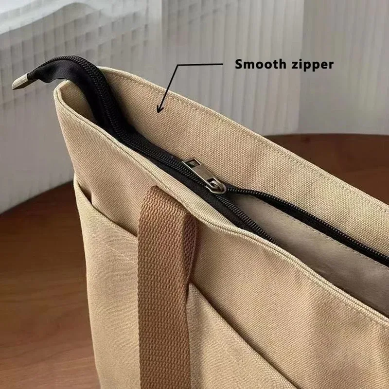 sac fourre-tout en toile pour femmes, sac de rangement à 2 couches, sac de transport de grande capacité pour étudiants, sacs à main à bandoulière portables, sac de shopping