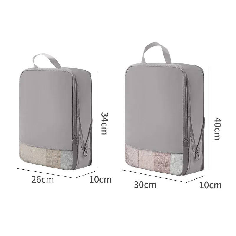 ensemble de 2 pièces, organisateur de voyage souple, sac de rangement, valise, cubes d'emballage, ensemble de bagages portables, vêtements, sous-vêtements, pochette de rangement compressible