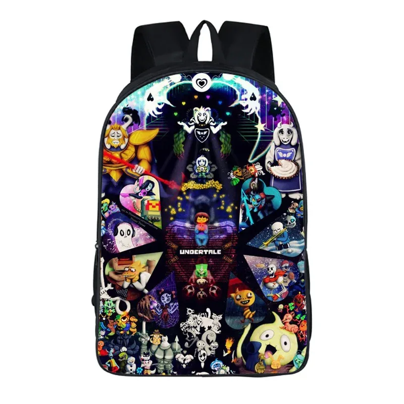 undertale dessin animé sac à dos sac d'école 40 cm/15.7 pouces sac à dos livre sacs ordinateur sac à dos pour garçon fille meilleur cadeau