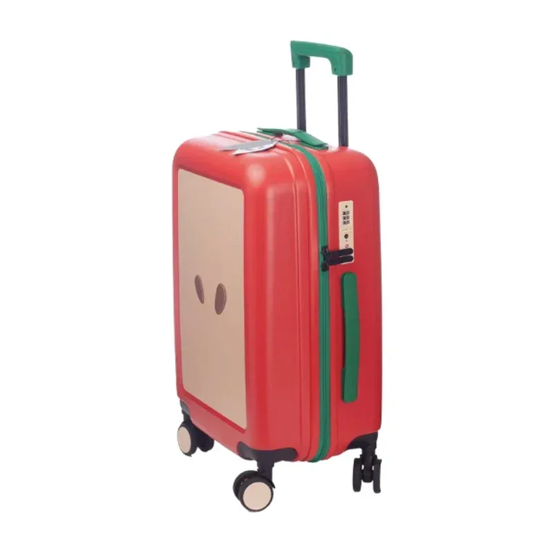 valise design pomme verte et pomme rouge 20 pouces 24 pouces, bagage à roulettes avec serrure tsa, roues silencieuses et durables | unis