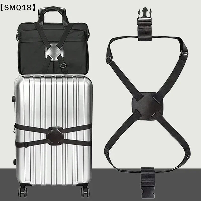 sangle de bagage élastique réglable, bande de fixation pour valise, sangle de fixation de bagages, ceinture de fixation sécurisée antivol pour voyage【smq】