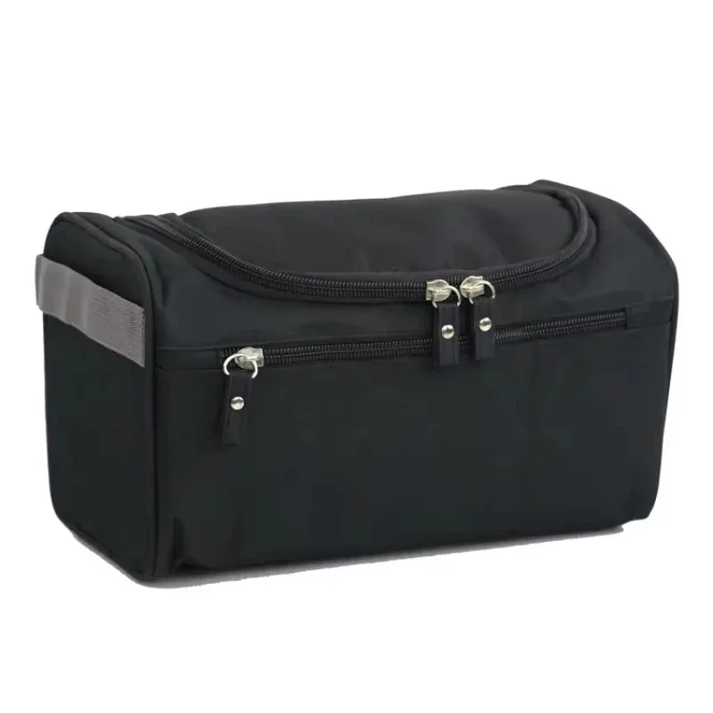 trousse de toilette portable en polyester avec fermeture éclair pour hommes et femmes, organisateur de voyage suspendable et imperméable