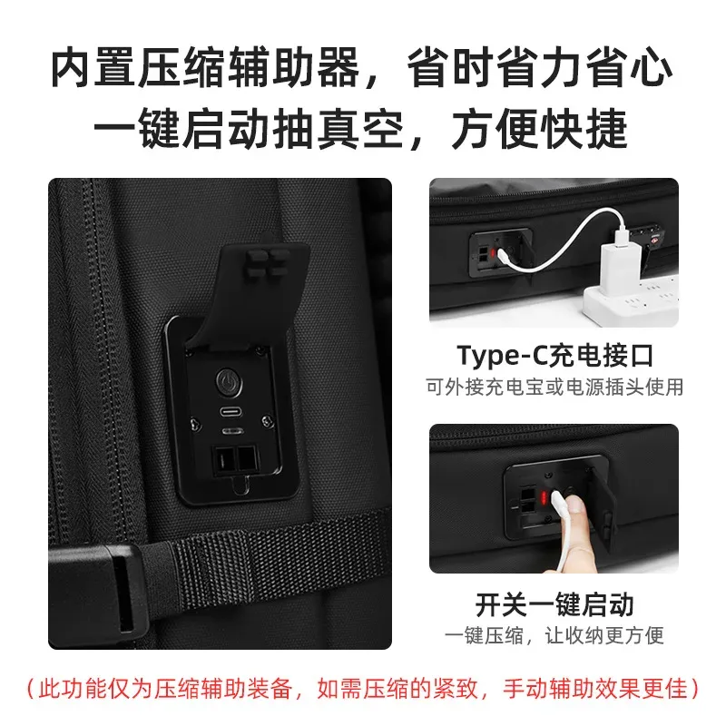 sac à dos ultra-capacitaire pour ordinateur portable, sac à dos de voyage haut de gamme pour homme, sac à dos extensible à compression sous vide