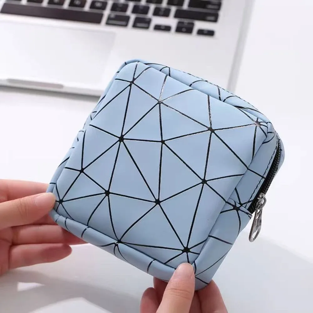 sac de rangement pour serviettes hygiéniques, sac d'époque féminin étanche en cuir avec fermeture éclair pour adolescentes femmes, petite poudre de maquillage, portefeuille
